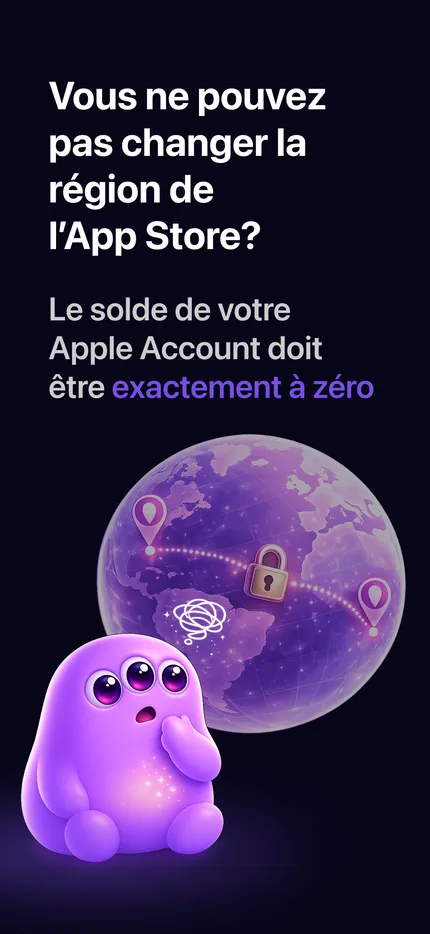 App Zero Balance iOS sur iPhone - écran de succès All Set montrant le solde du compte Apple ramené à 0,00 € avec l'ensemble choisi de petits articles App Store