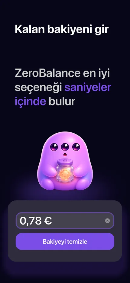 iPhone üzerinde Zero Balance iOS uygulaması - App Store ülke değişiminin sıfır bakiye gerektirdiğini ve hediye kartı bakiyesinin bölgeye bağlı olduğunu açıklayan Pro İpuçları ekranı