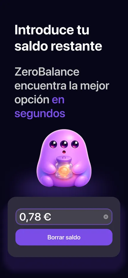 App Zero Balance en iPhone - Pantalla con consejos pro: cambiar de país del App Store requiere saldo cero y el saldo de tarjeta regalo está vinculado a la región
